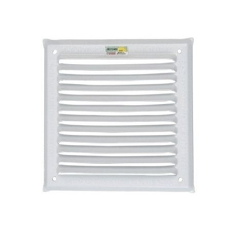 Reja ventilación esmaltada blanca 20x20 - 200cm2 para atornillar aprobado