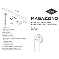 Guia magazzino recto negro kit art. 650 x 2 mts