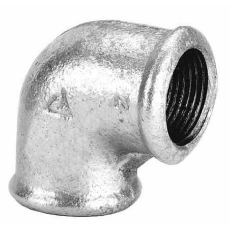 Codo hierro galvanizado h/h 90° 3/4"