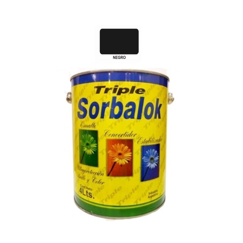 Sorbalok triple negro satinado x 4lts