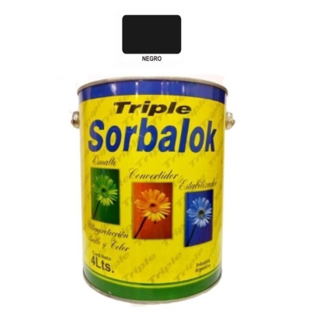 Sorbalok triple negro satinado x 4lts