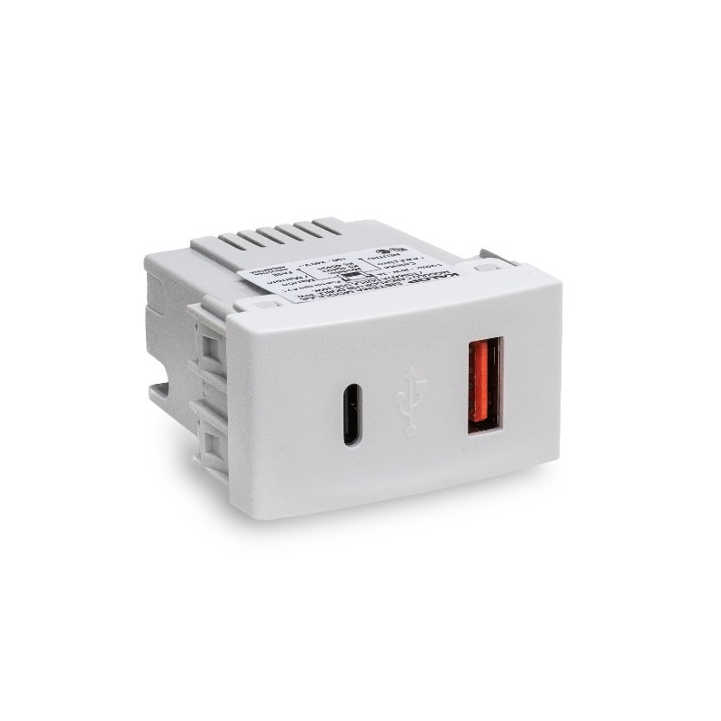 Módulo Toma USB A+C 30w  Kalop - blanco - KS40493