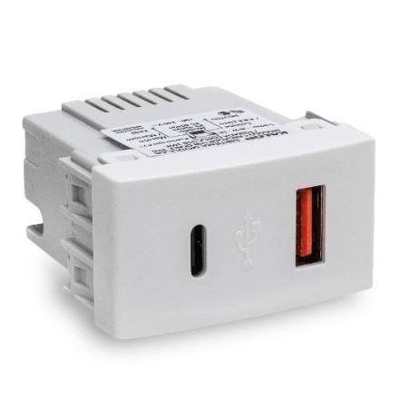 Módulo Toma USB A+C 30w  Kalop - blanco - KS40493