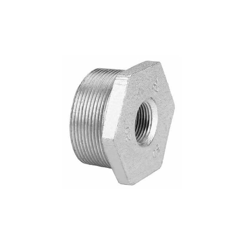 Buje reducción hierro galvanizado 3/4" x 1/2"