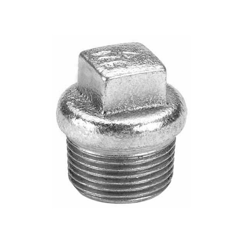 Tapon Macho Hierro Galvanizado 1/2"