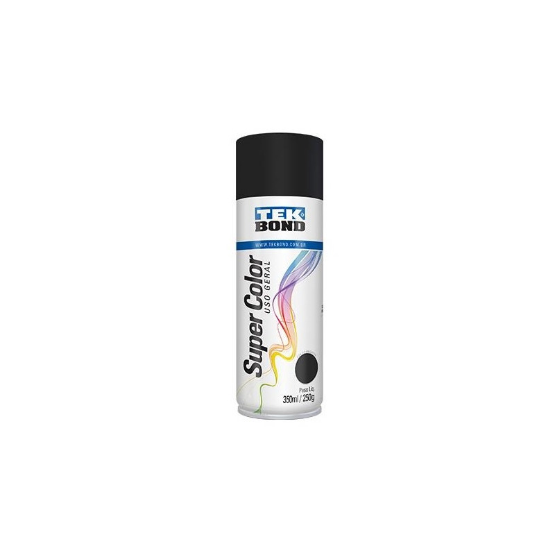 Pintura en aerosol 250gr - Uso general - Negro Brillante