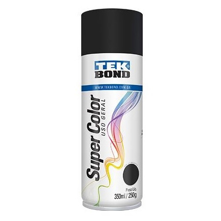 Pintura en aerosol 250gr - Uso general - Negro Brillante