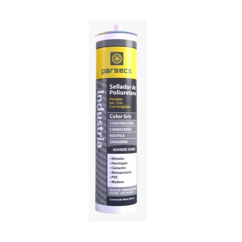 Sellador poliuretano industria gris parsecs 300 ml