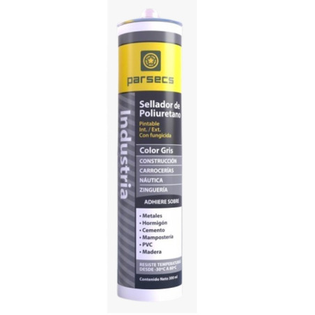 Sellador poliuretano industria gris parsecs 300 ml