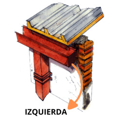 Cabecera para canaleta - recta - Izquierda - 7x15x10cm