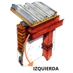 Boqueta izquierda - Canaleta media caña - 15cm