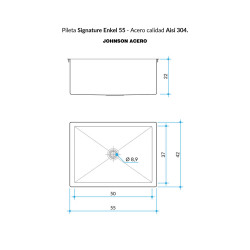 Johnson pileta simple Signature Enkel SE55