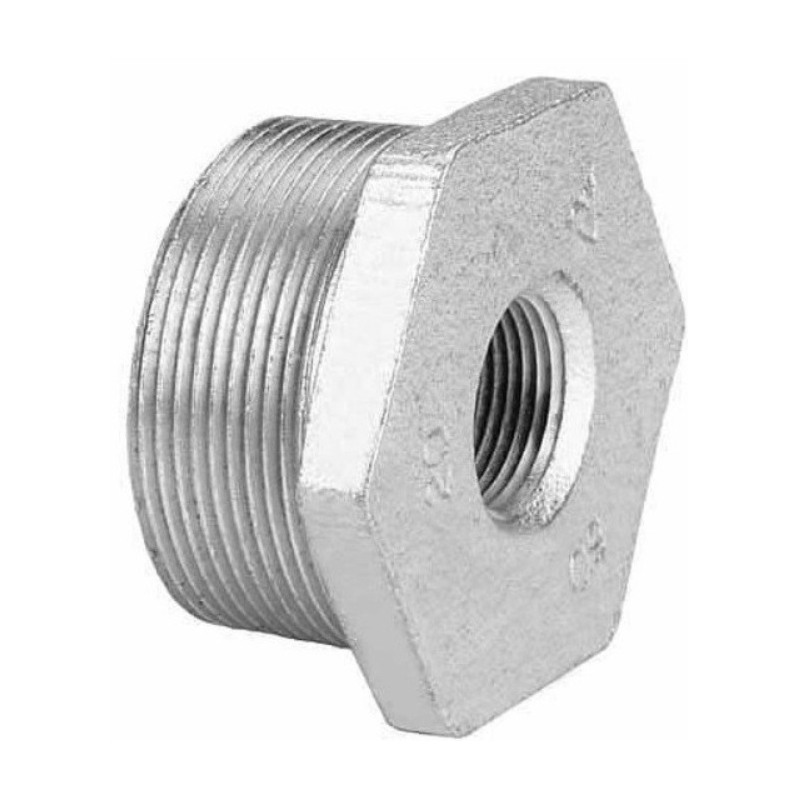 Buje reducción hierro galvanizado 1" x 1/2"