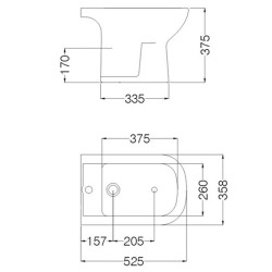 FERRUM BARI BIDET BLANCO 3AG BKM3