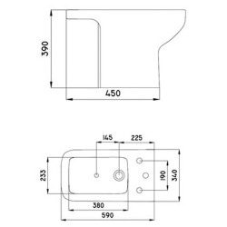 FERRUM TRENTO BIDET BLANCO 3AG BEL3J