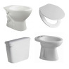 Combo Ferrum Andina - Inodoro corto + Asiento polipropileno + Depósito de colgar 9lts + Bidet 3 orificios