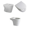 Combo Ferrum Marina - Inodoro corto + Asiento Urea Cierre Suave + Bidet 3 orificios