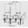 Grifería FV Temple - Juego para bañera hidromasaje 0213/87