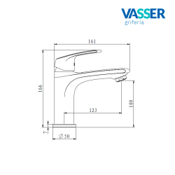 Grifería vasser kassia evolución - monocomando lavatorio - Black