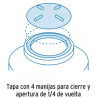 Tapa para tanque y biodigestor polietileno con aro - Rotoplas