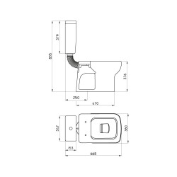 Depósito de apoyar dual - Ferrum Limay blanco DCW4A