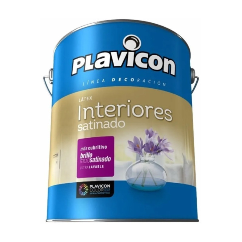 Plavicon-Latex interior satinado blanco x  4 litro