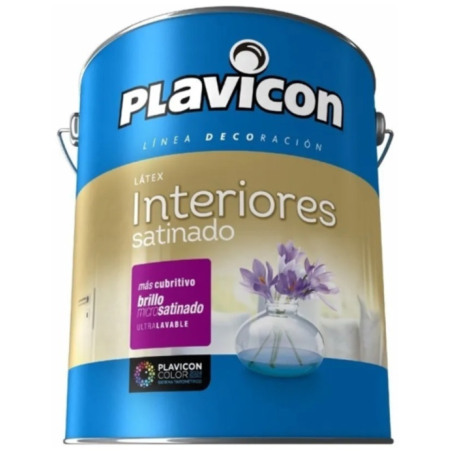 Plavicon-Latex interior satinado blanco x  4 litro