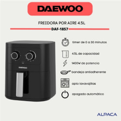 Freidora de aire Daewoo de 4.5lts