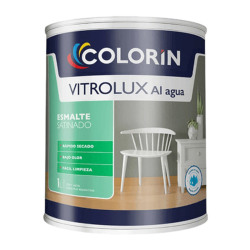 Colorin - Esmalte al agua satinado vitrolux blanco 1 litro