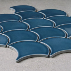 Fika Fishscale Fan Shape Blue 29x27.4cm - X unidad