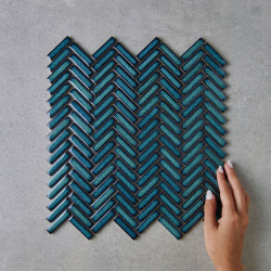 Fika herringbone dark green 30,6x29,9cm - X unidad