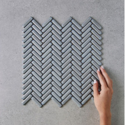 Fika herringbone light grey 30,6x29,9cm - X unidad