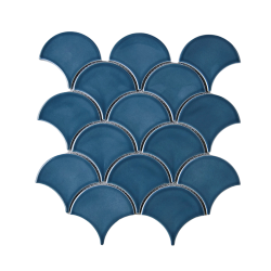 Fika Fishscale Fan Shape Blue 29x27.4cm - X unidad