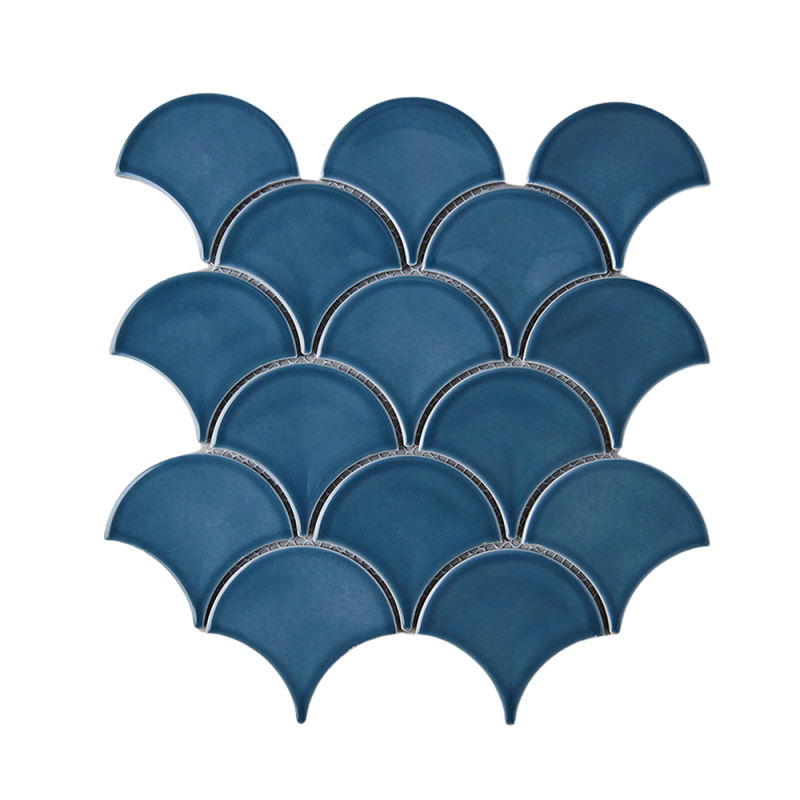 Fika Fishscale Fan Shape Blue 29x27.4cm - X unidad