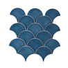 Fika Fishscale Fan Shape Blue 29x27.4cm - X unidad