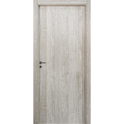 Puerta Oblak - Embutir Tekstura Lisa nevada - Marco de madera combinado 70x15cm