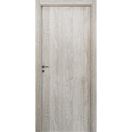 Puerta Oblak - Embutir Tekstura Lisa nevada - Marco de madera combinado 70x15cm