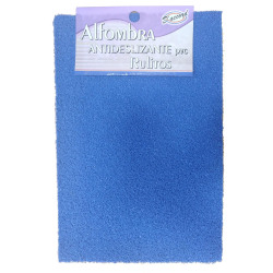 TAPETE FELPUDO RULITOS PVC AZUL 40X50 - DACCORD